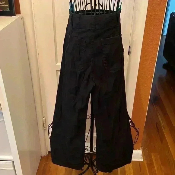 Anthropologie Maeve The Colette Cropped Wide-Leg Linen Pants-Sz 2 - Picture 6 of 7